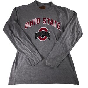 Ohio State University Buckeyes T-Shirt Mens L Large Gray Big Ball Sports